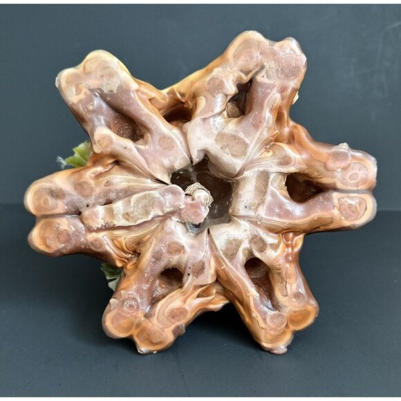 3 Little Pigs Boho Candle Decor Tree Stump Vintage 6” Large Log German Carved - Picture 9 of 10